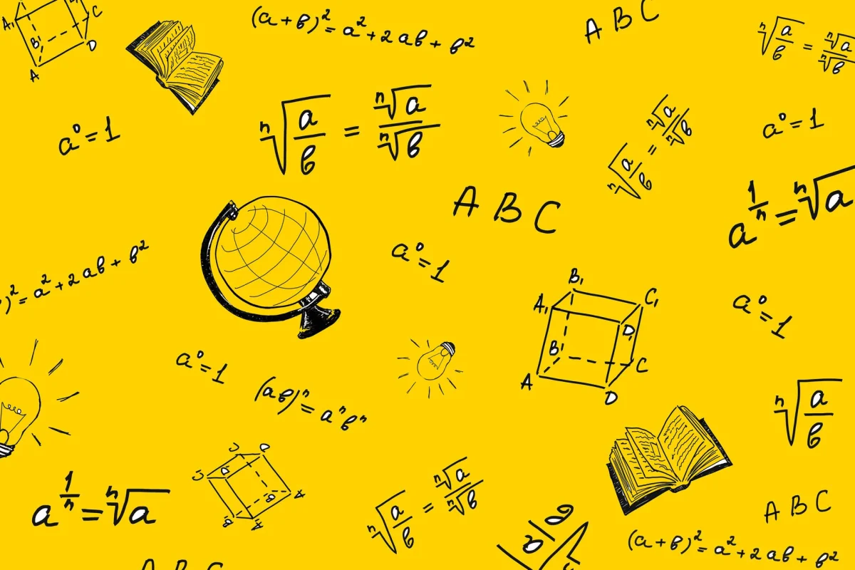 An open book, drawing or design. The topic of learning at school. The concept of Education, passing entrance exams to a university or institute. Back to school.
